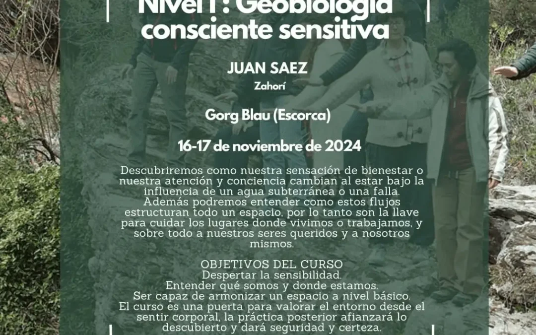 Curs vivencial nivell I: geobiologia conscient sensitiva